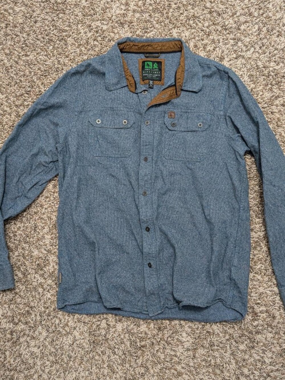 Hippy Tree Nomad Division Long-Sleeve Button Up in Blue
